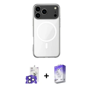 iPhone 17 Pro Max Kılıf Ahenk Yansıma Prime - Siyah Bilvis 5in1 3D Magic Cam Ekran Koruyucu + Bilvis Titan Kamera Lens - LT