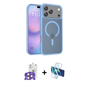 iPhone 17 Pro Max Kılıf Siluet Minimal Prime - Siyah 3D Antistatik Seramik Nano Ekran Koruyucu + Bilvis Titan Kamera Lens - TU