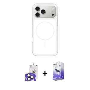 iPhone 17 Pro Max Kılıf Yankı Minimal Serisi - Siyah Bilvis 5in1 5D Magic Hayalet Cam Ekran Koruyucu + Bilvis Titan Kamera Lens - NLGY