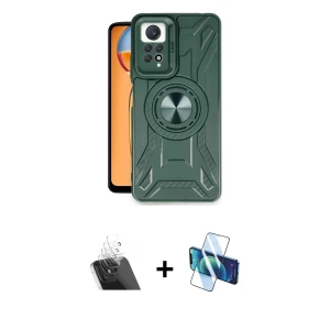 Redmi Note 12 Pro 4G Kılıf Nova Yansıma Prime - Siyah 3D Antistatik Seramik Nano Ekran Koruyucu + Kamera Lens Koruma Cam - SF