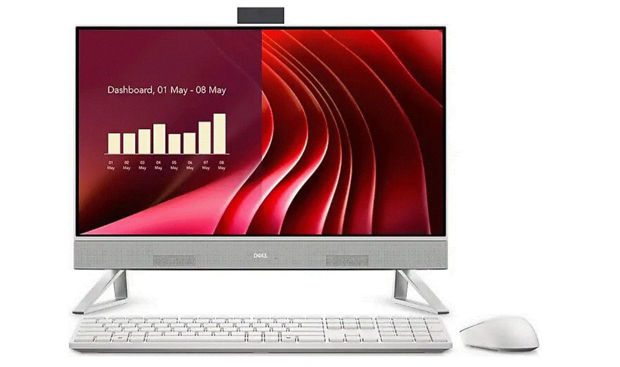 DELL EC24250 EC242501020_U i5-1334U 16GB 512GB SSD O/B Iris Xe 23.8 Beyaz DOS All in One PC