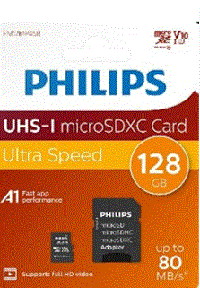 PHILIPS FM12MP45B Class10 128GB MicroSD Kart Bellek