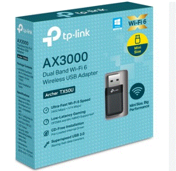 TP-LINK ARCHER TX50U AX3000 USB Nano Kablosuz Adaptör