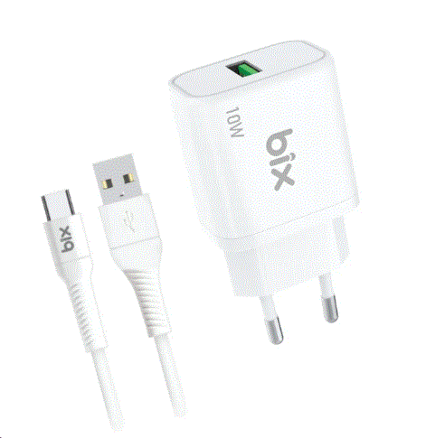 Bix BXC10TA BXC10TA-WT 10W 2.4A USB-A TYPE-C Beyaz KABLOLU SET
