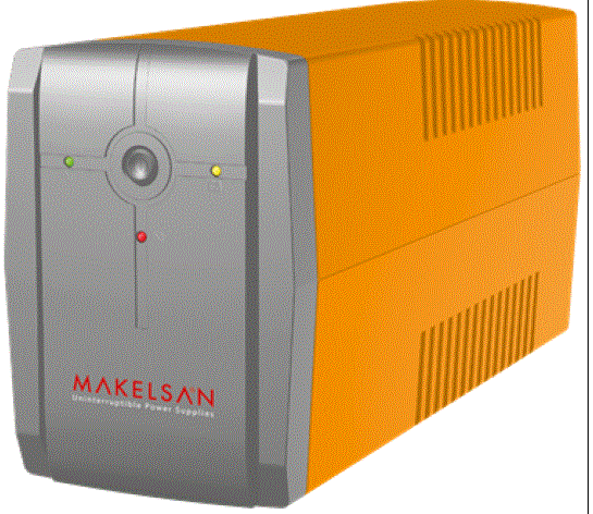 MAKELSAN ROAR 650 VA (1x12V 7AH Akü) Line Interactive Turuncu 5/10 dk UPS