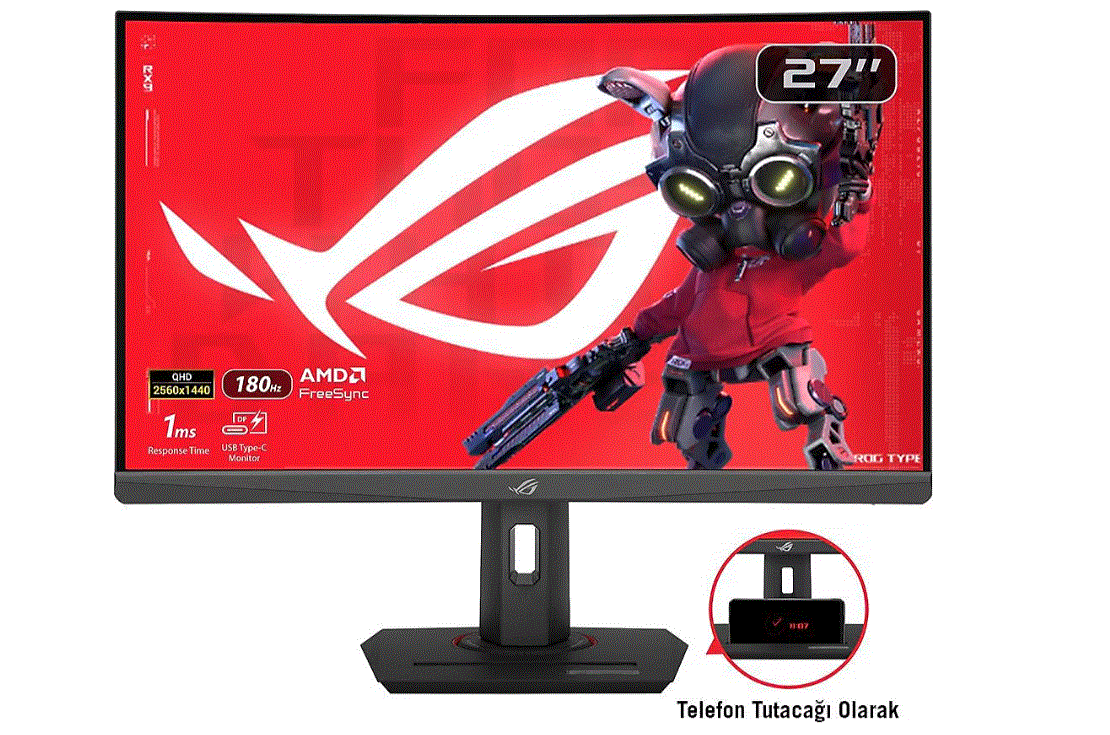 ASUS ROG Strix XG27WCS 27 Curved (Kavisli) 1ms 180Hz QHD 2K 2560x1440 HDMI DP Siyah Monitör