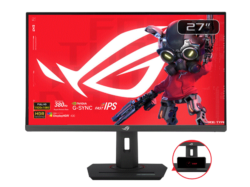 ASUS ROG Strix XG279CNS 27 Fast IPS 0.3ms 380Hz FullHD 1920x1080 HDMI DP Siyah Monitör