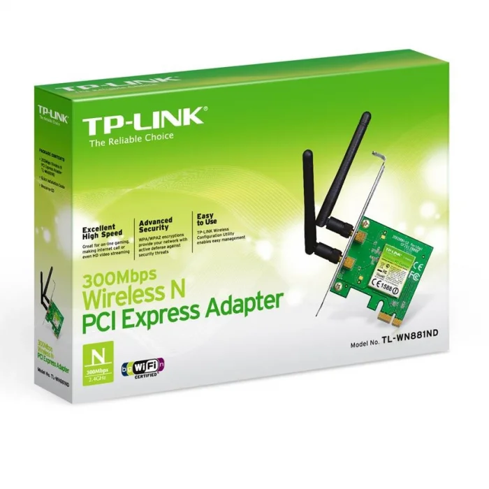 TP-LINK TL-WN881ND 300MBPS 2 ANTEN KABLOSUZ N PCI EXPRESS WIFI ADAPTOR