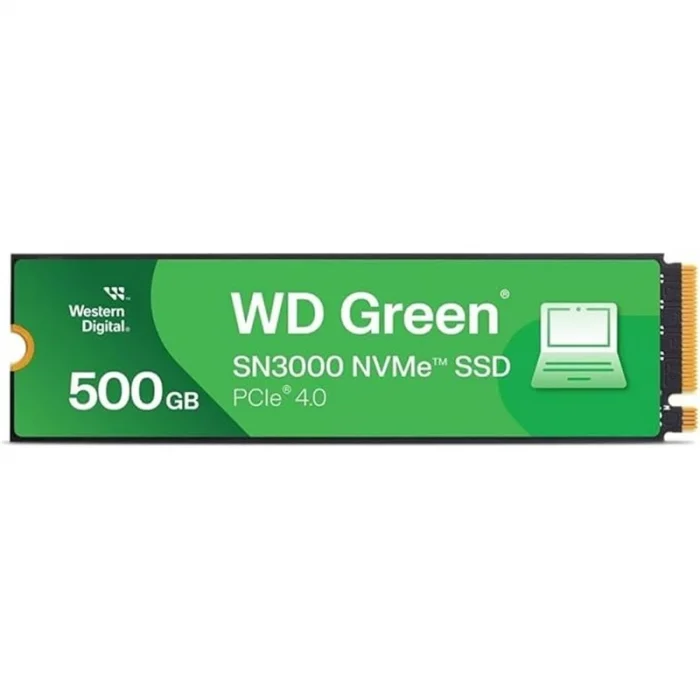 500 GB WD GREEN SN3000 PCI-4.0 5000MB/S 4100MB/S M2 NVME SSD WDS500G4G0E
