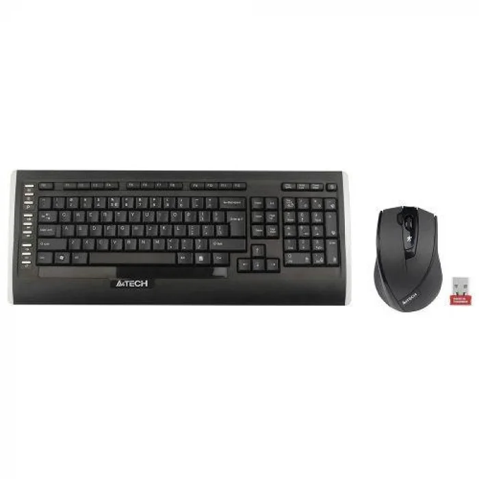 A4 TECH 9300F Q Türkçe Kablosuz Multimedya Siyah Klavye+ Mouse