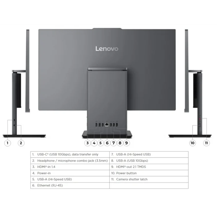 LENOVO ThinkCentre neo 50a 24 G5 12SC000KTR i7-13620H 16GB 512GB SSD O/B Intel UHD 23.8 Ay Grisi DOS All in One PC