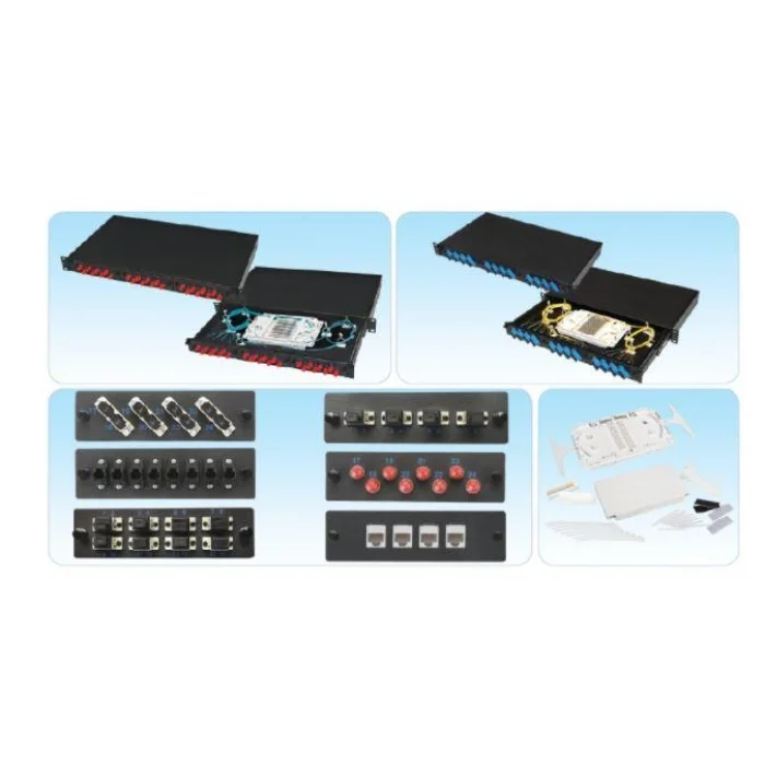 HCS PFO-11222-1U 12 Port Duplex SC Patch Fiber Panel Modülü Boş