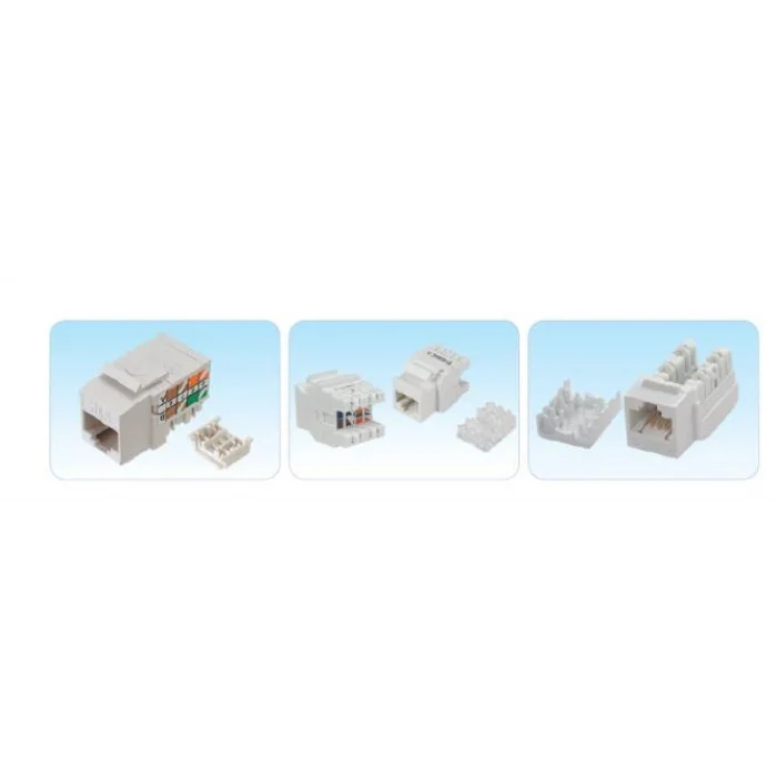 HCS J6E-00873 CAT6 UTP 180 derece Keystone Jack