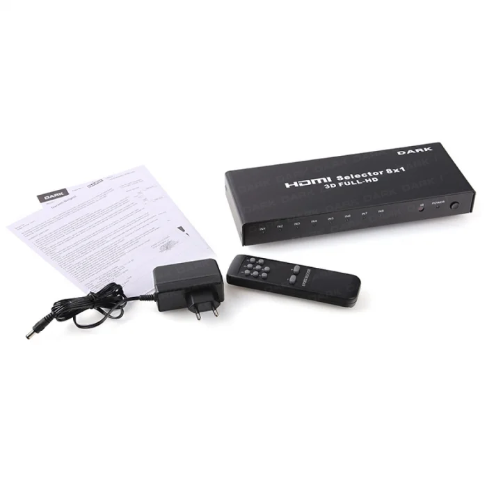 DARK DK-HD-SW8X1 HDMI Switch 8 Giris 1 Çikisli