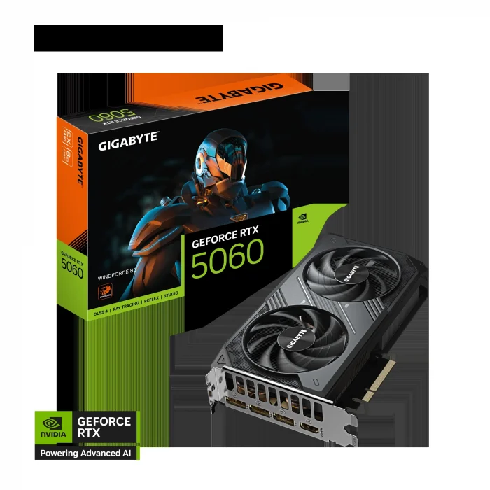 GIGABYTE RTX5060 GV-N5060WF2-8GD 8GB Nvidia RTX5060 GDDR7 128bit HDMI 3xDP 16x Ekran Karti