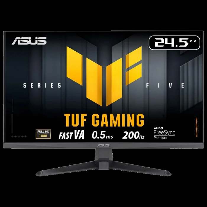 ASUS VG257Q5A TUF GAMING 24.5 LED 1ms 200Hz 1920x1080 FullHD 2xHDMI DP Multimedya (Vesa) Free Pre ELMB Siyah Monitör