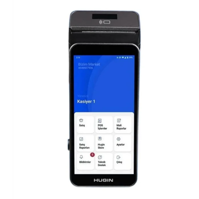 HUGIN S1 Mobil Yazar Kasa Pos Temassız Özellikli 4G Android 12 Cihaz