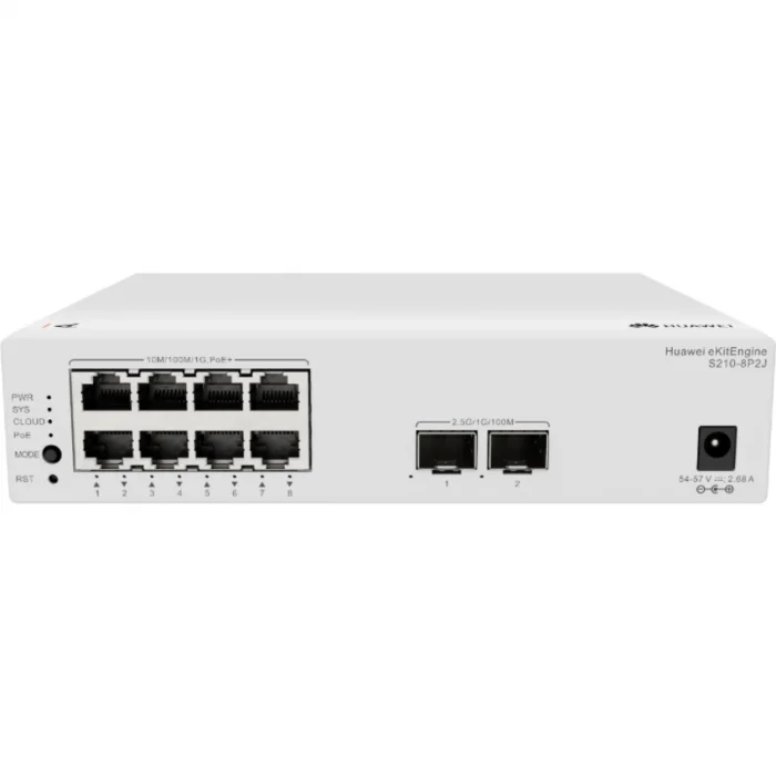 HUAWEI EKIT S210-8P2J 8 Port Gbit 2 SFP (2.5GB) Rack mount Yönetilebilir (L2) Switch