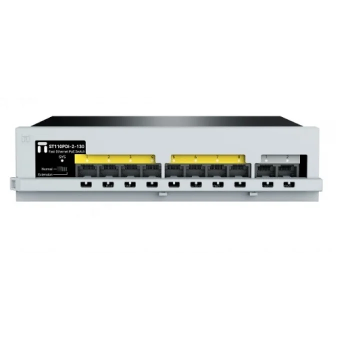 STONET ST110PDI-2-130 10 Port Mbit 8 port poe 130W 2xMbit Uplink Desktop Yönetilemez Metal Kasa Switch