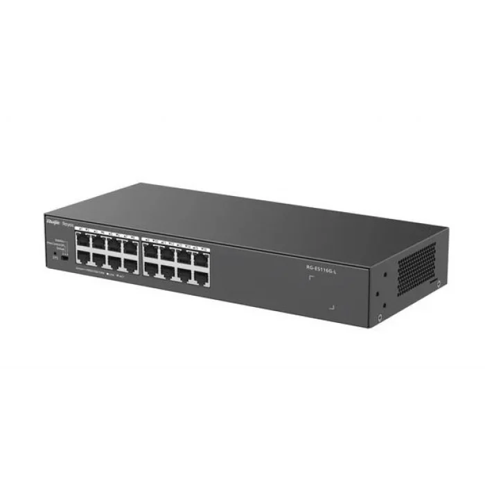 RUIJIE-REYEE RG-ES116G-L 16 Port Mbit Rackmount Yönetilemez Plastik Kasa Switch