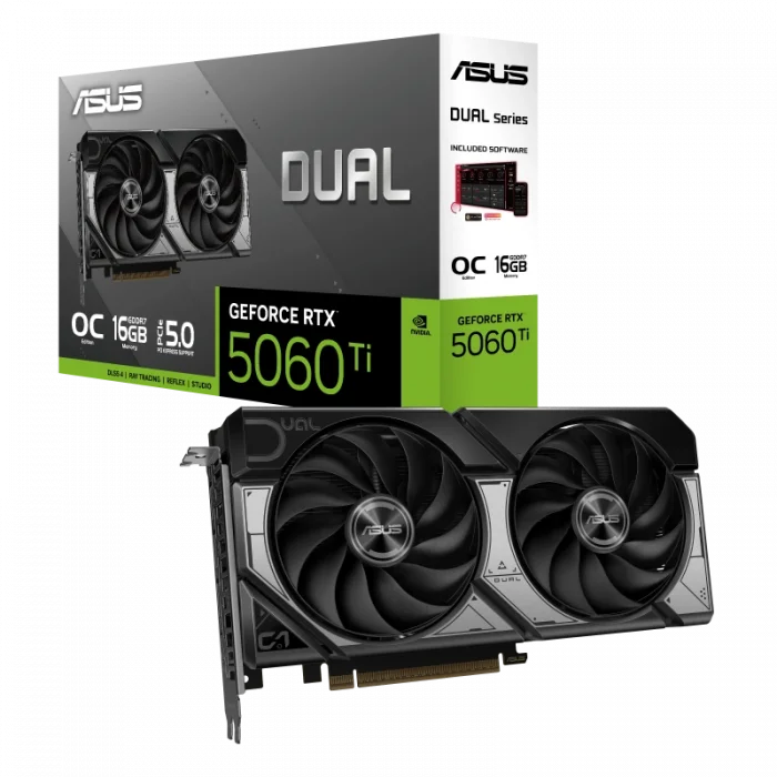 ASUS DUAL-RTX5060TI-O16G 16GB Nvidia RTX5060Ti GDDR7 128bit HDMI 3xDP 16x Ekran Karti