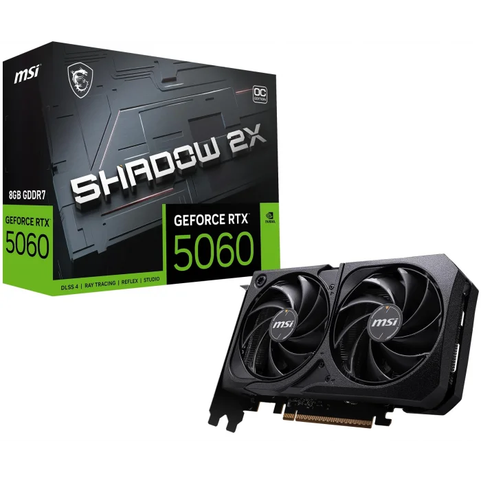 MSI RTX5060 8G SHADOW 2X OC 8GB Nvidia RTX5060 GDDR7 128bit HDMI 3xDP 16x Ekran Kartı