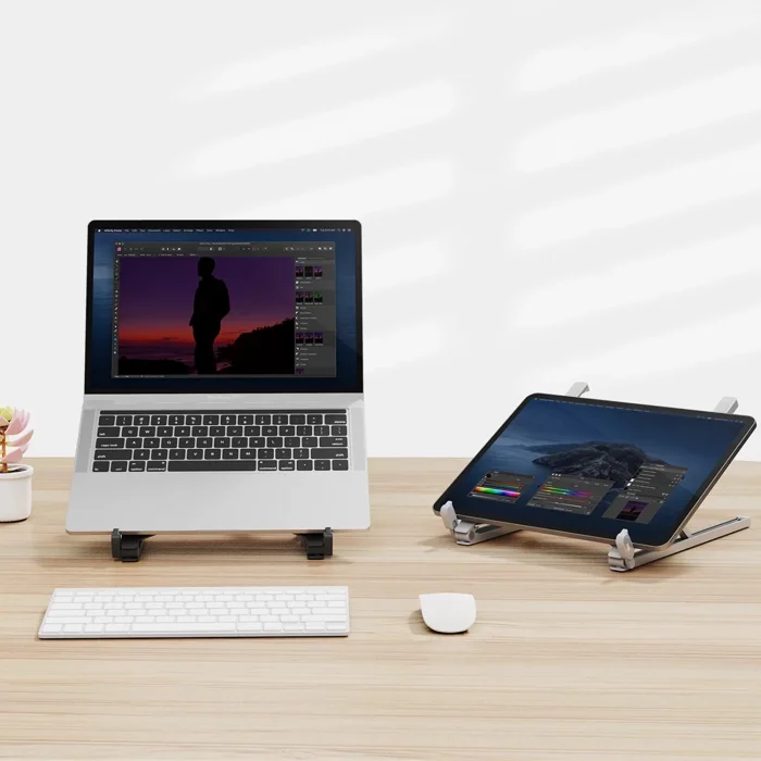 BIX Saiji X2-BK 11- 17 Arasi Tasinabilir Katlanir Alüminyum Notebook Sogutucu Stand Siyah