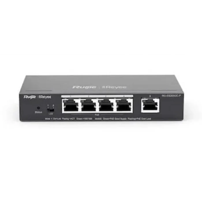RUIJIE-REYEE RG-ES205GC-P 5 Port Gbit 4 Port Poe 54W Yönetilebilir (L2) Switch