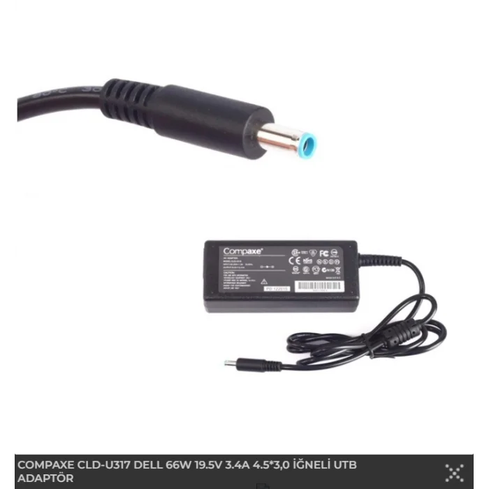 COMPAXE CLD-U317 19.5V 3.4A (4.5x3.0) Dell Notebook Adaptörü