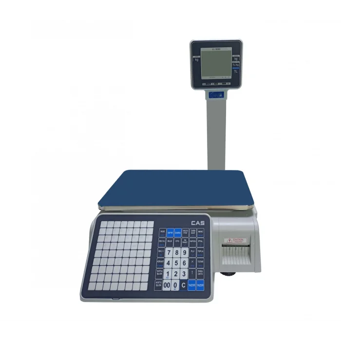 CAS CL3000 P 15 KG RS232 / Ethernet Boyunlu Barkodlu Terazi