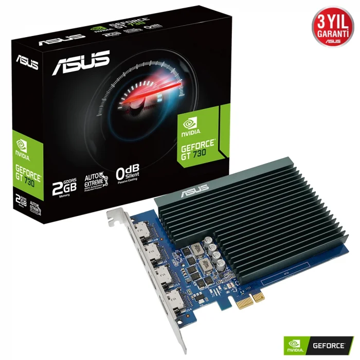 ASUS GT730-4H-SL-2GD5 2GB Geforce GT730 DDR5 64bit 4xHDMI 16x Ekran Karti
