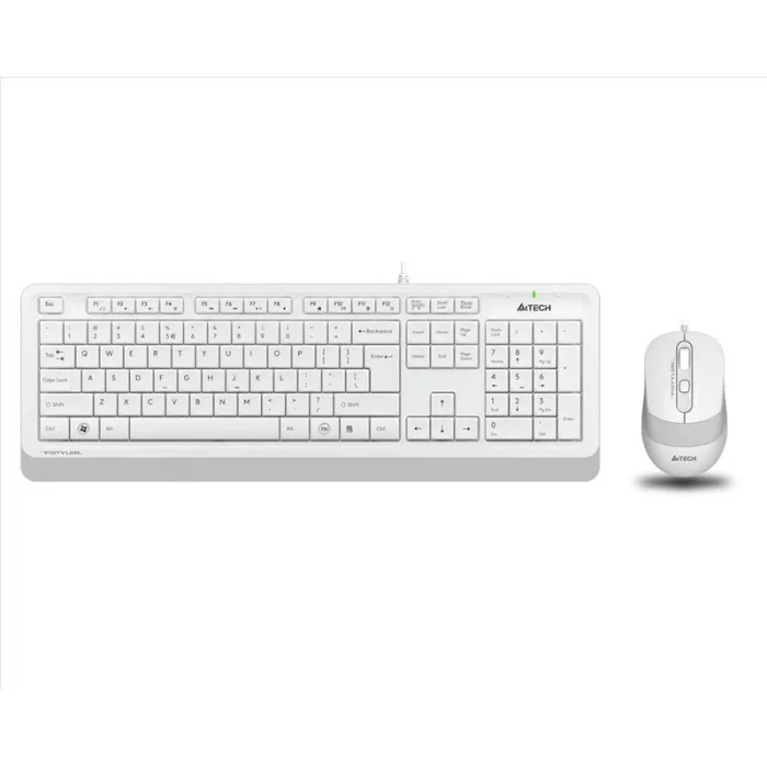 A4 TECH F1010 Q Türkçe USB Multimedya Beyaz 1600dpi Klavye+ Mouse