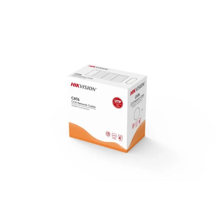 HIKVISION DS-1LN6UU/CCA(O-STD) CAT6 - CCA UTP 305 Metre 23AWG - 0.57mm Network Kablosu GRI