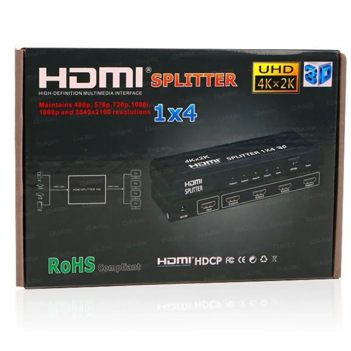 DARK DK-HD-SP4X1 4 Port 4K*1K HDMI Splitter (Çoklayıcı)