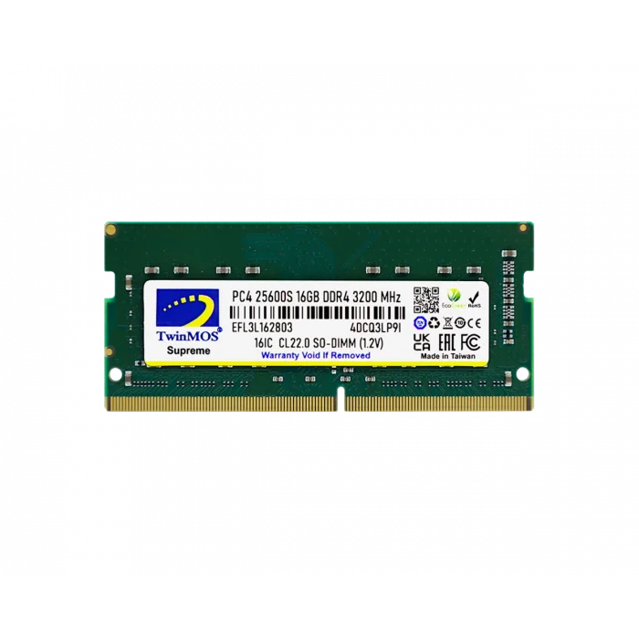 TWINMOS MDD416GB3200N 16GB (Tek Parça) DDR4 3200Mhz Notebook Bellek