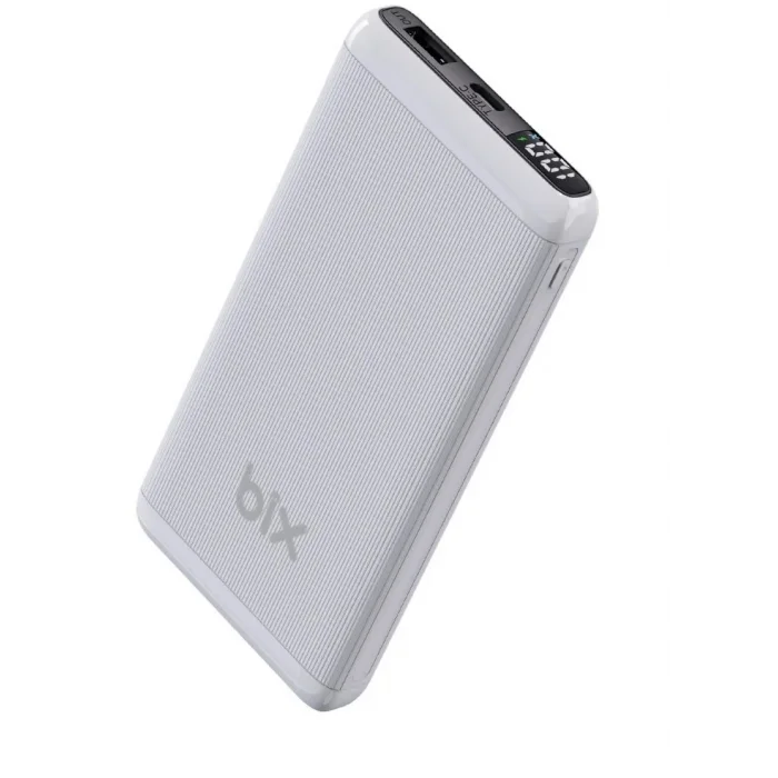 BIX BXPB107-WE 10000 Mah Beyaz 18W Çift Çikisli LED Ekranli Güç Bankasi