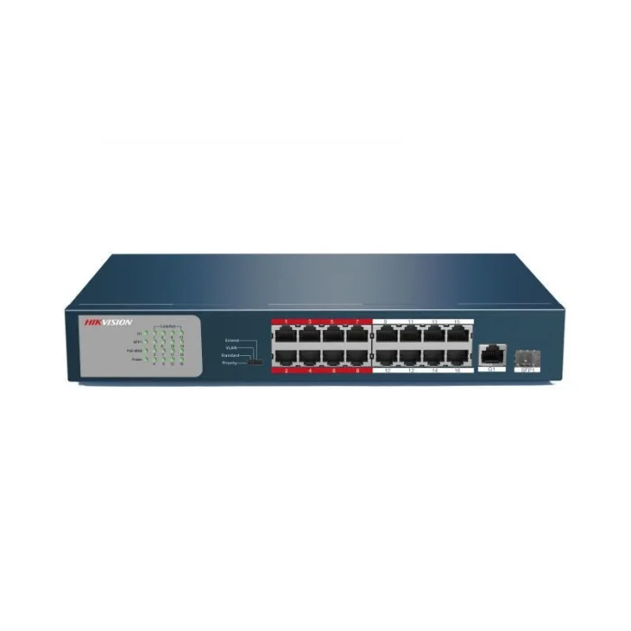 HIKVISION DS-3E0318P-E/M 18 Port Mbit 16 PORT POE 135W 1xSFP Yönetilemez Metal Kasa