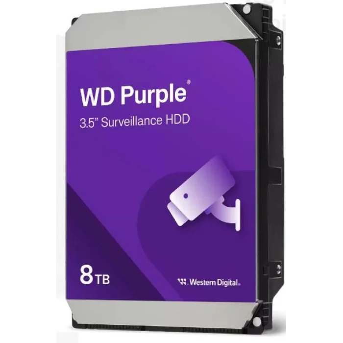 WESTERN DIGITAL WD85PURZ PURPLE 3.5 8TB 5640rpm 256mb SATA (3 Yıl Garanti) 7/24 Harddisk