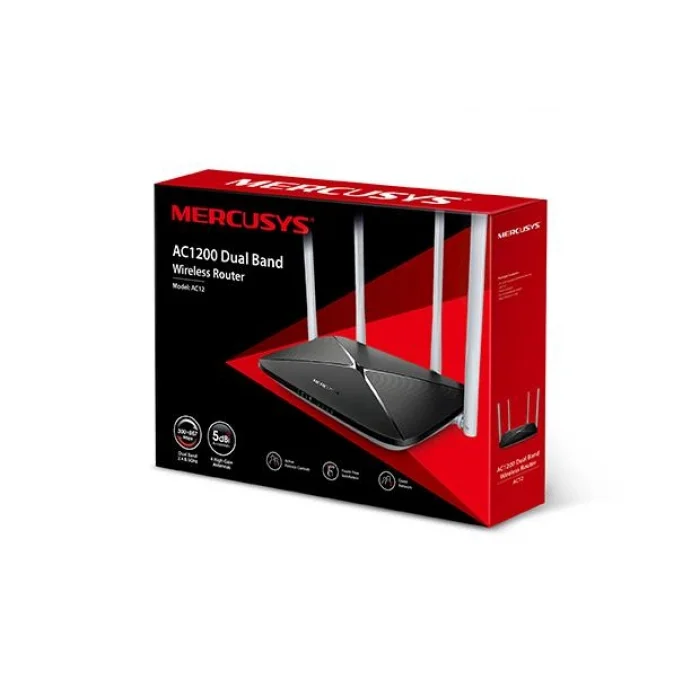 TP-LINK MERCUSYS AC12 3 Port 10/100/1000Mbps AC1200 4xAnten Masaüstü Router Access Point