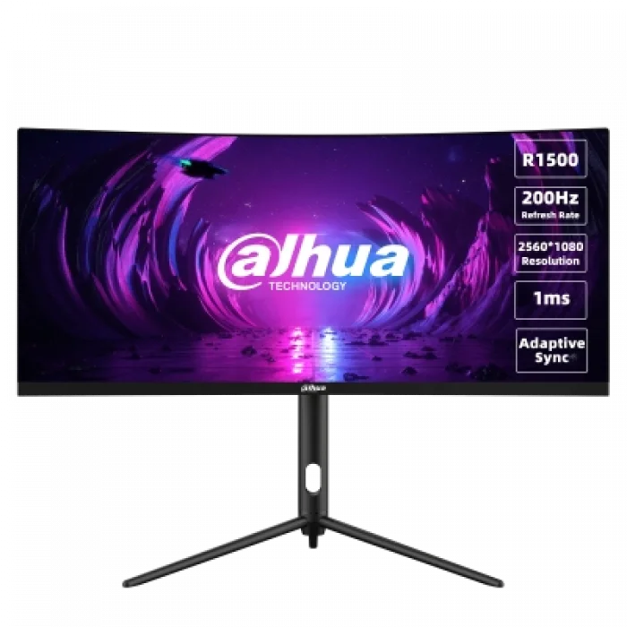 DAHUA Gaming LM30-E330CA 30 Curved (Kavisli) 1ms 200Hz WFHD 2560x1080 2x HDMI 2x DP Siyah Monitör