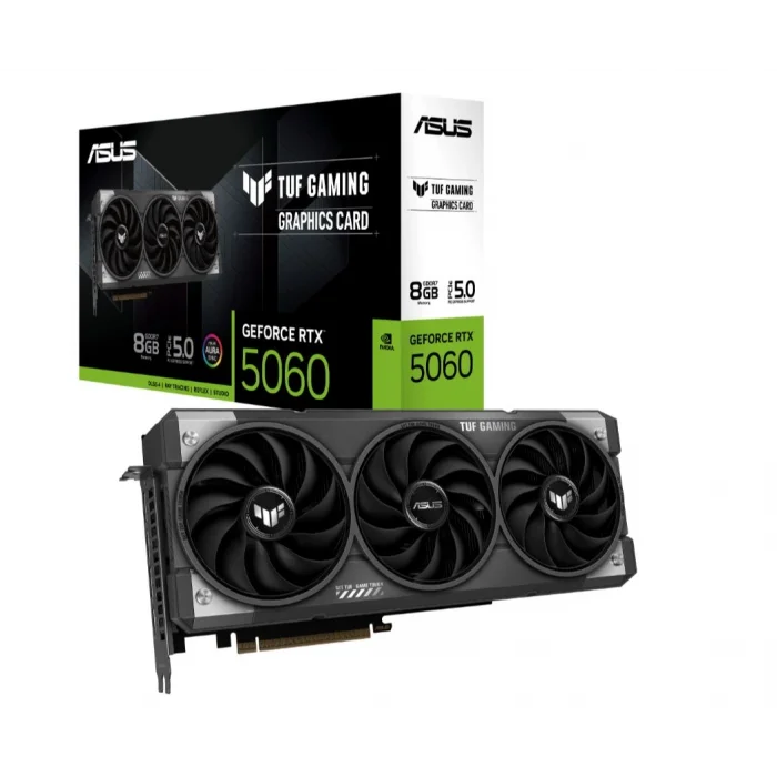 ASUS TUF-RTX5060-O8G-GAMING 8GB Nvidia RTX5060 GDDR7 128bit HDMI 3xDP 16x Ekran Kartı (ARGB)