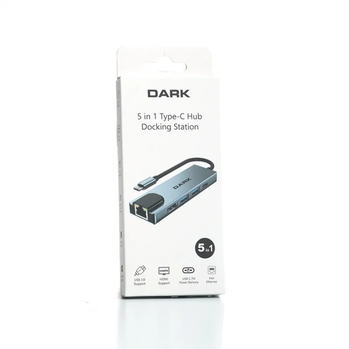 DARK DK-AC-U31X46 5i 1 Arada USB 3.1 Type-C to Ethernet / HDMI USB 3.0 - USB 2.0 / USB-C 65W Macbook Port Çoklayıcı HUB