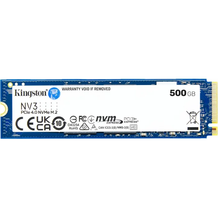 KINGSTON SNV3S/500G NV3 M.2 500GB (5000/3000MB/s) PCIe + NVMe SSD Disk (22x80MM)