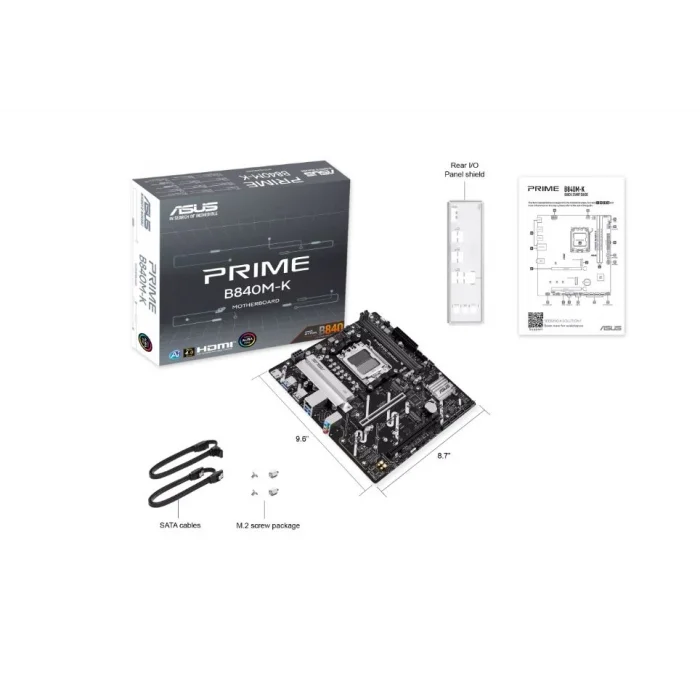 ASUS PRIME B840M-K B840 DDR5 (Vga Yok) GLan 2.5G ATX HD M2 AM5 AMD Anakart