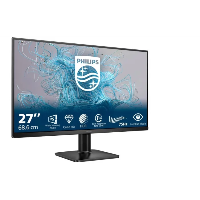 PHILIPS 27E2N1500L 1000 Serisi 27 LED IPS 4ms 75Hz 2560x1440 QHD HDMI DP (Vesa) AdaptiveSync Siyah Monitör