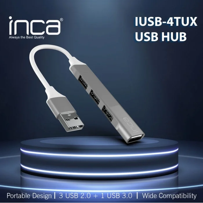 INCA IUSB-4TUX 4 Port 3xUSB 2.0+1xUSB 3.0 USB Çoklayıcı