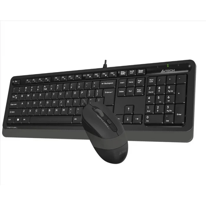 A4 TECH F1010 Q Türkçe USB Multimedya Gri 1600dpi Klavye+ Mouse