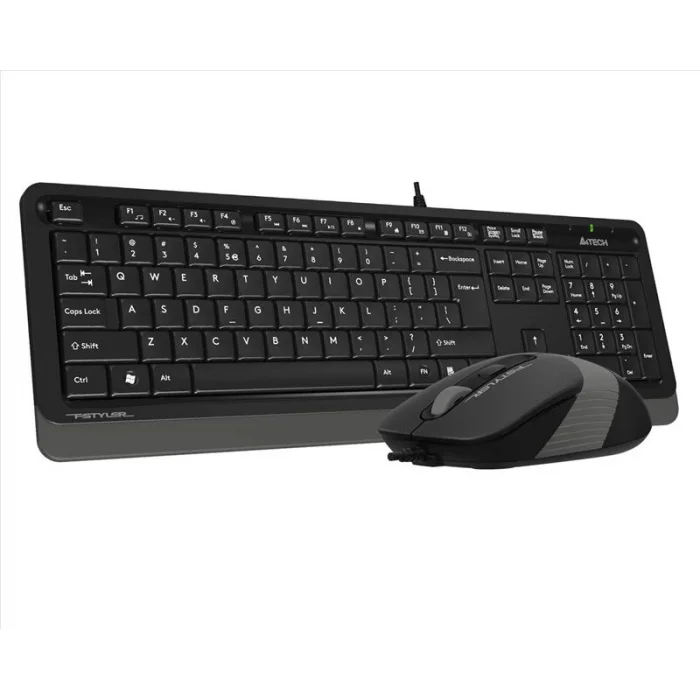 A4 TECH F1010 Q Türkçe USB Multimedya Gri 1600dpi Klavye+ Mouse