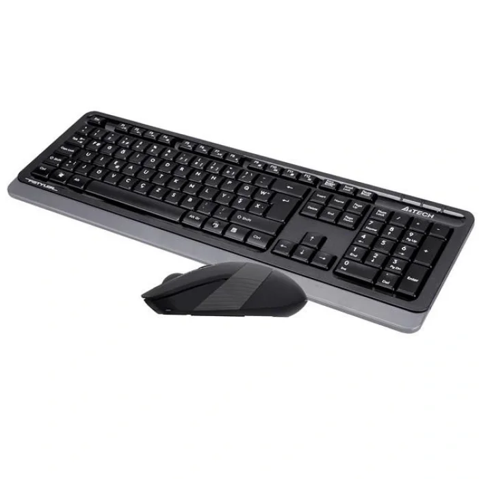 A4 TECH FG1010 F Türkçe Kablosuz (F KLAVYE) Gri 2000dpi Klavye+ Mouse