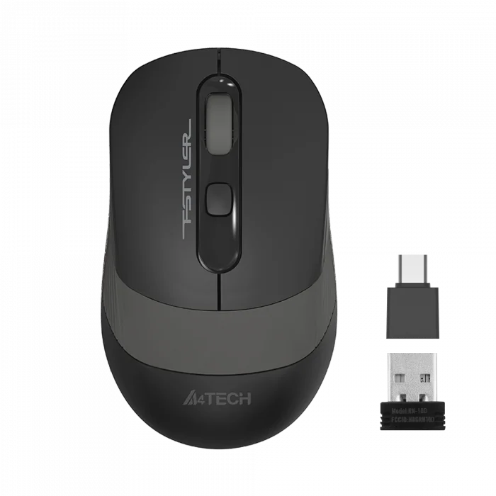 A4 TECH FG10CS AIR2 Nano Alıcılı Kablosuz 2000dpi Gri Sessiz Şarjlı Mouse